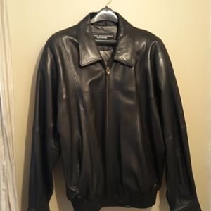 Mark Buchanan black leather jacket